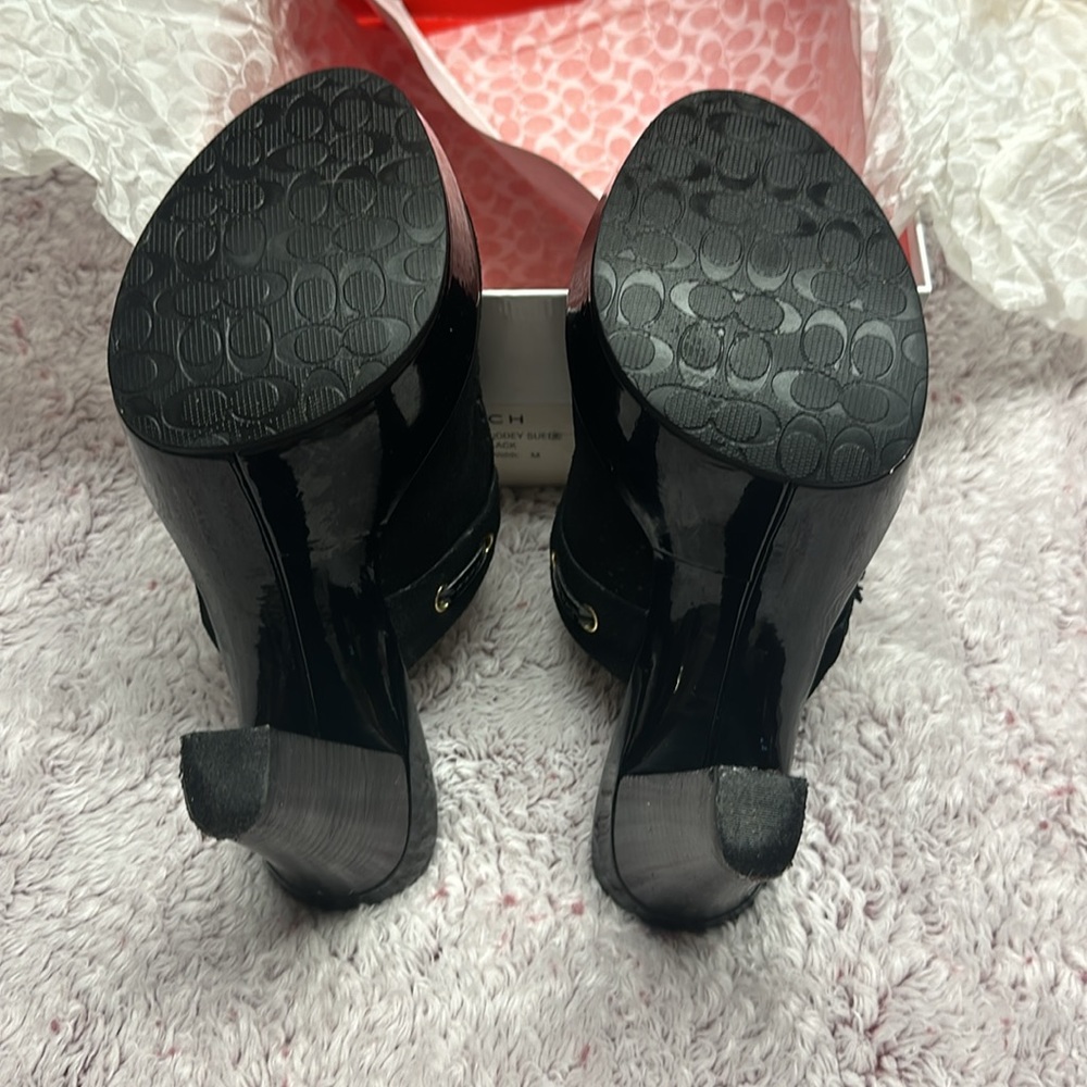 Coach Jodey Suede Clogs - Like New - Picture 6 of 8